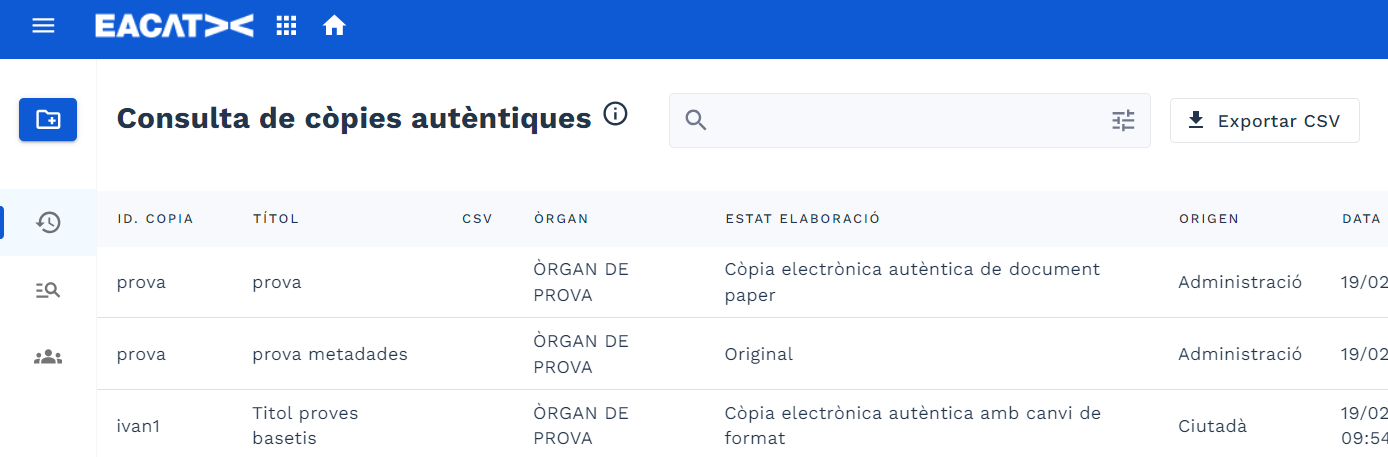 exemple de mostra ja desada